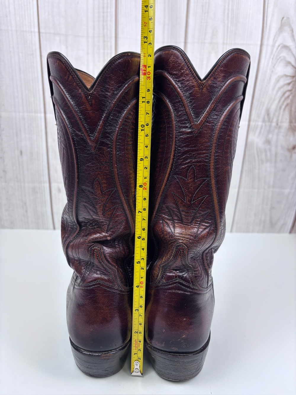 Vintage Lucchese Seville Boots San Antonio 2083ZZ Goatskin Leather Cowboy Sz 8E - Picture 15 of 15